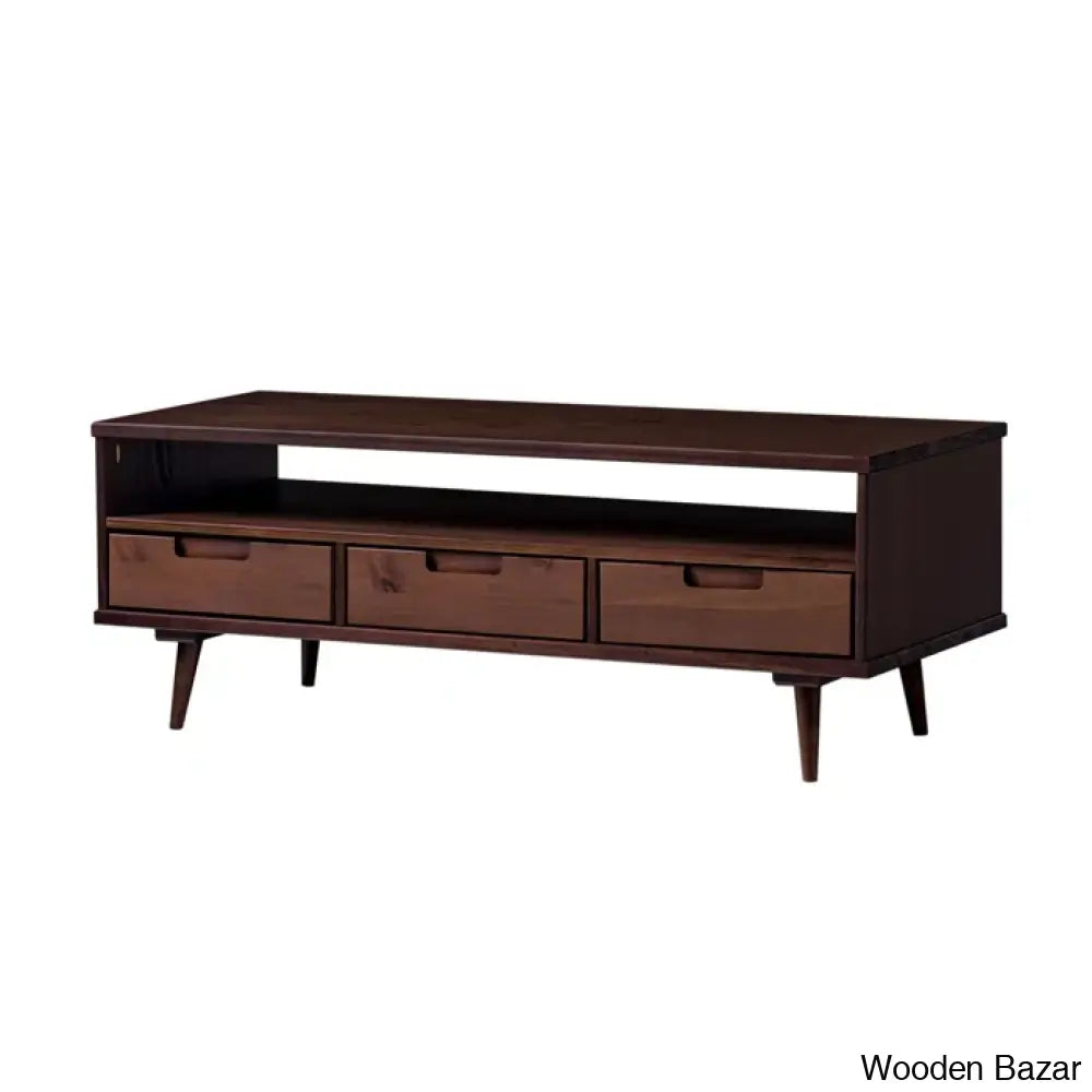 Angielina Solid Wood Coffee And Center Table