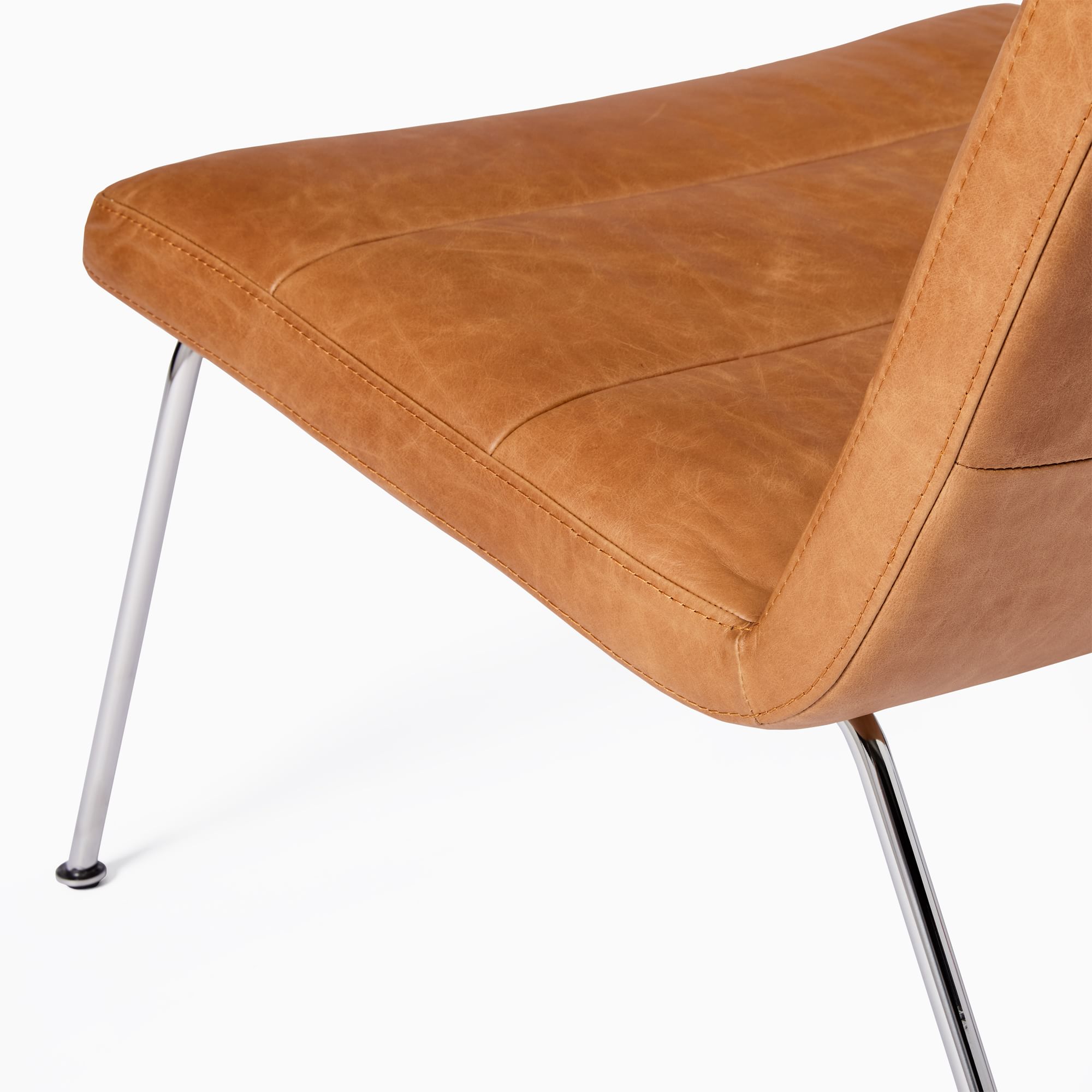 Kavolix Leather Slipper Chair - Wooden Bazar