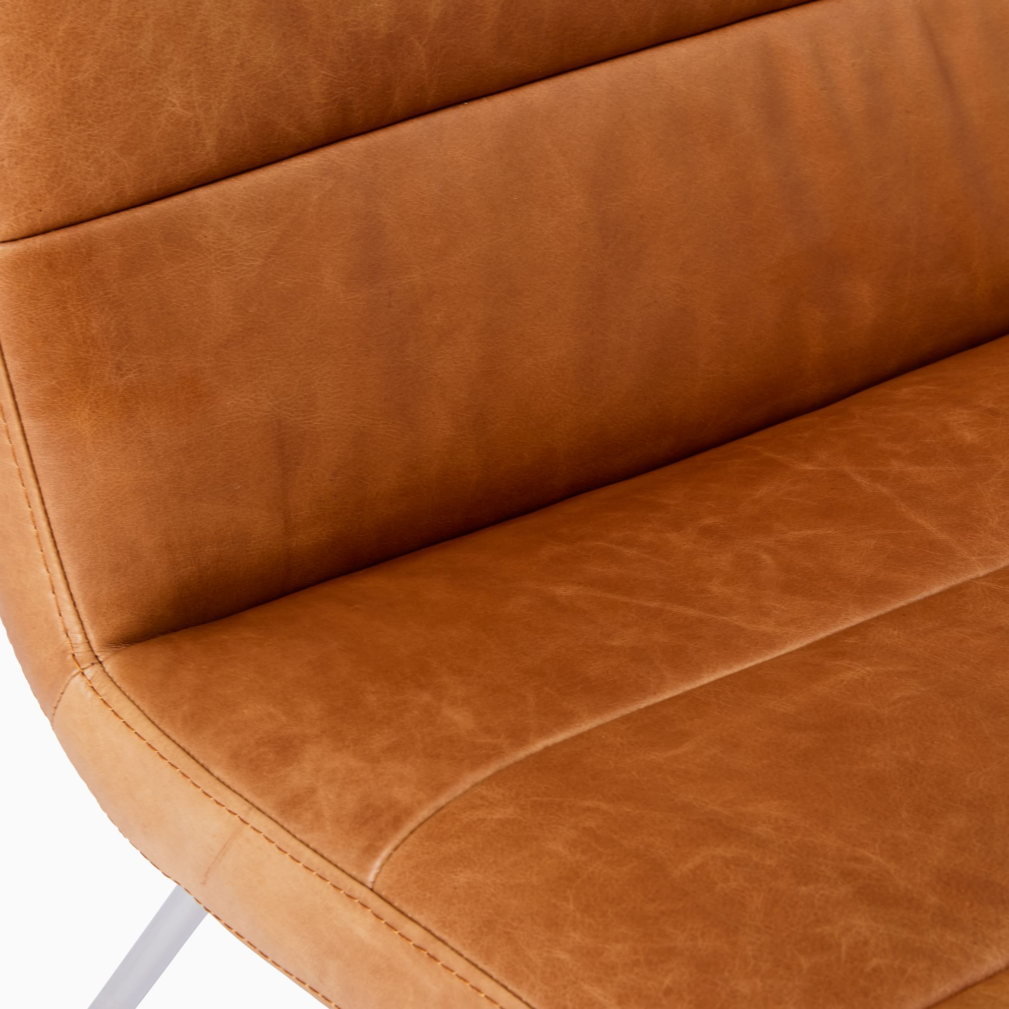 Kavolix Leather Slipper Chair - Wooden Bazar