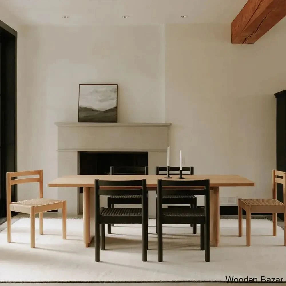 Round Off Table Annalee Round Off Dining Table for Modern Spaces | Wooden Bazar