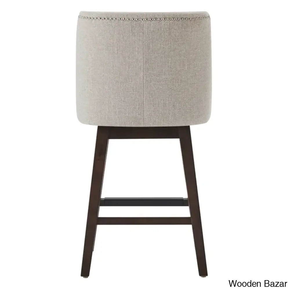 Annastine Swivel Upholstered 26’’ Counter And Bar Stool With Solid Wood Frame