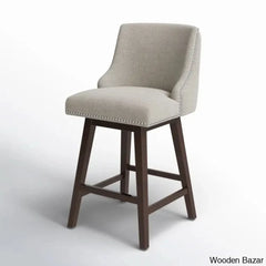 Annastine Swivel Upholstered 26’’ Counter And Bar Stool With Solid Wood Frame