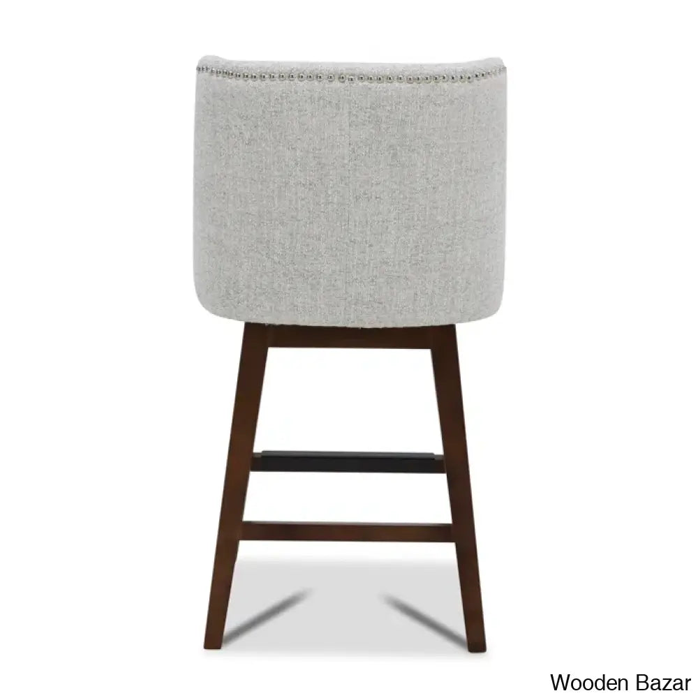 Annastine Swivel Upholstered 26’’ Counter And Bar Stool With Solid Wood Frame