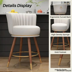 Annelio Swivel 24’’ Counter Height Bar Stools And Bar For Kitchen Island