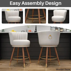 Annelio Swivel 24’’ Counter Height Bar Stools And Bar For Kitchen Island
