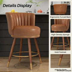 Annelio Swivel 24’’ Counter Height Bar Stools And Bar For Kitchen Island