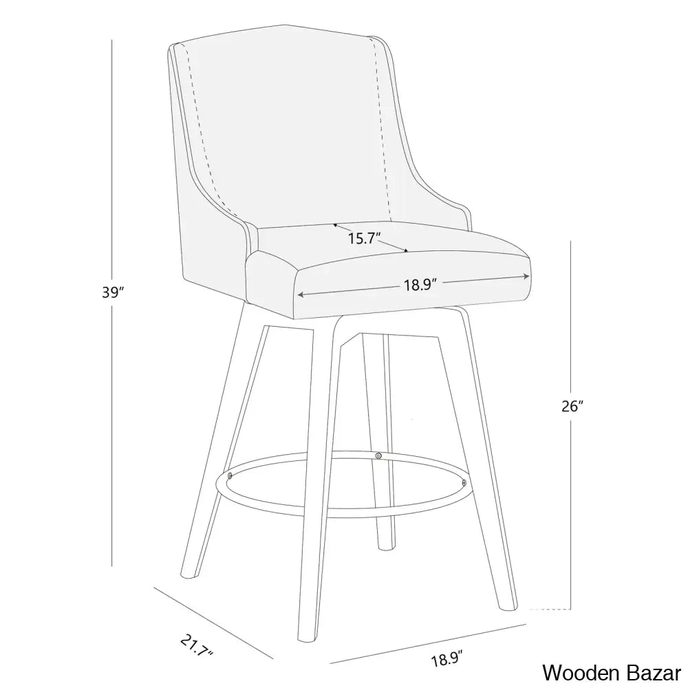 Annelottey 26’’ Swivel Counter Stool (Set Of 2)