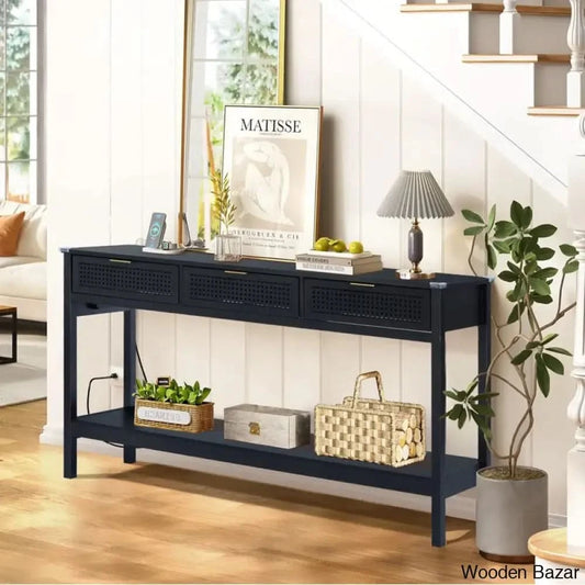 Carved Side Console Table