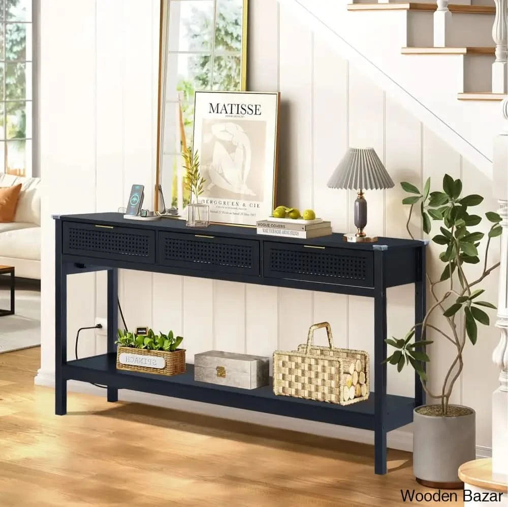 Carved Side Console Table – Wooden Bazar