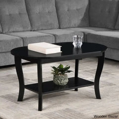 Annwyley 36’’ Oval Coffee Table With Shelf And Center