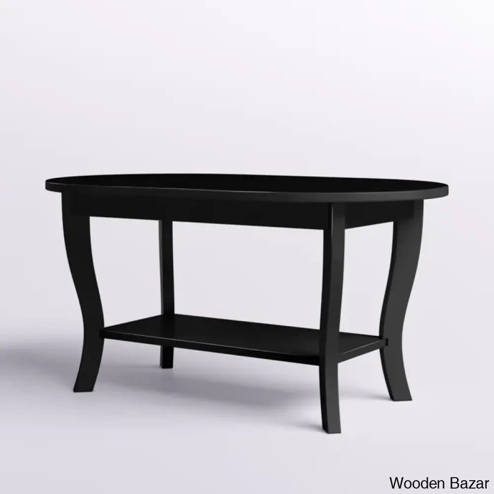 Annwyley 36’’ Oval Coffee Table With Shelf And Center