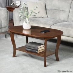 Annwyley 36’’ Oval Coffee Table With Shelf And Center