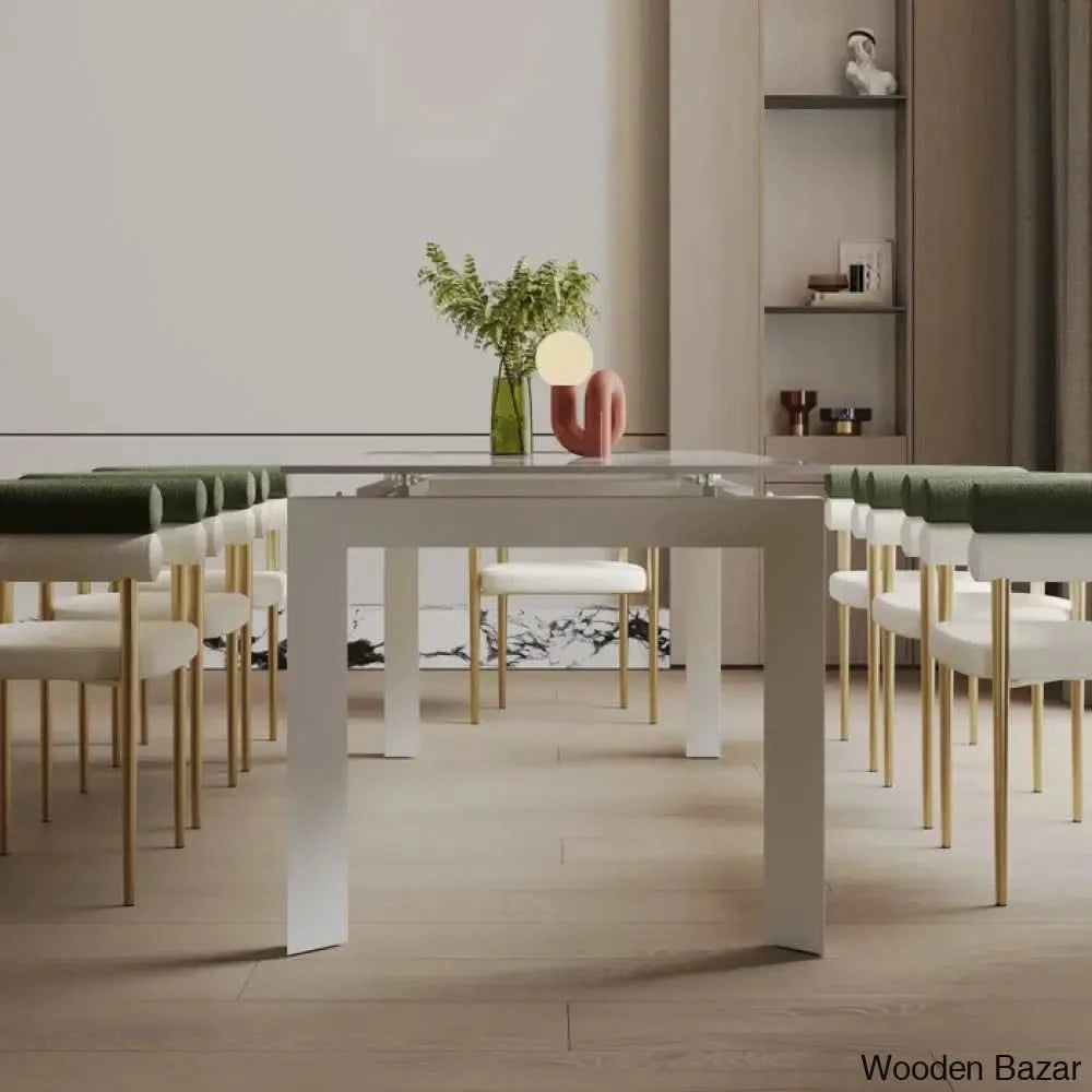 Antic Luxury Dining Table Set Modern Rectangular Sintered Stone ...