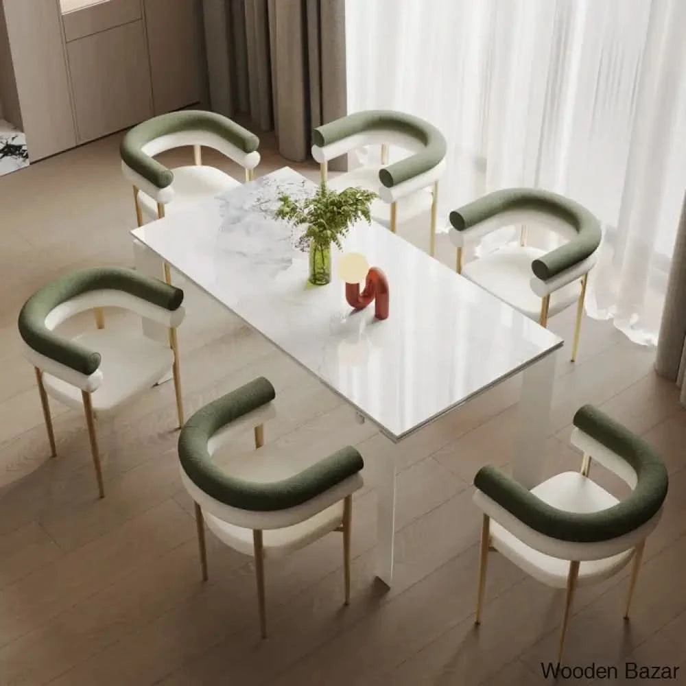 Antic Luxury Dining Table Set Modern Rectangular Sintered Stone ...