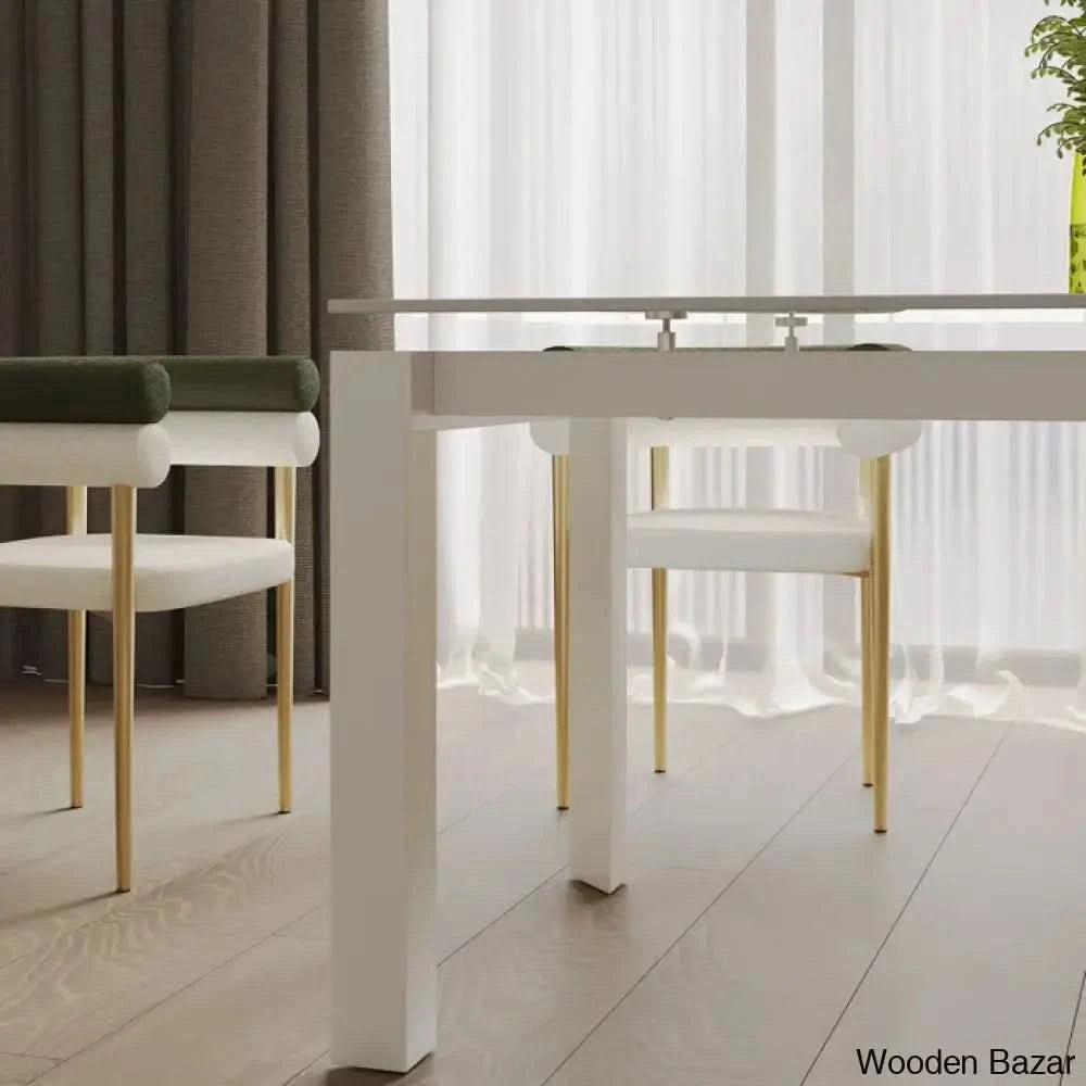 Antic Luxury Dining Table Set Modern Rectangular Sintered Stone ...