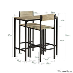 Antigon Modern 2 Seater Dining Table Set For Homes