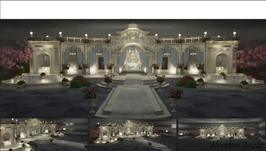 Antilia Royal Handmade Fiberglass Stage For Wedding Purpose - Wooden Bazar