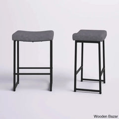 Antishaz Upholstered 24’’ Counter And Bar Stool With Metal Frame (Set Of 2)