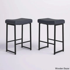 Antishaz Upholstered 24’’ Counter And Bar Stool With Metal Frame (Set Of 2)