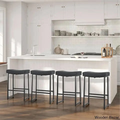 Antishaz Upholstered 24’’ Counter And Bar Stool With Metal Frame (Set Of 2)