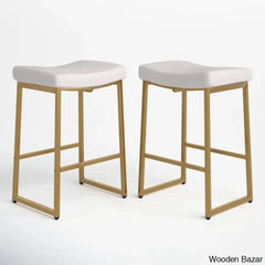 Antishaz Upholstered 24’’ Counter And Bar Stool With Metal Frame (Set Of 2)
