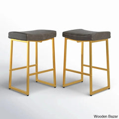 Antishaz Upholstered 24’’ Counter And Bar Stool With Metal Frame (Set Of 2)