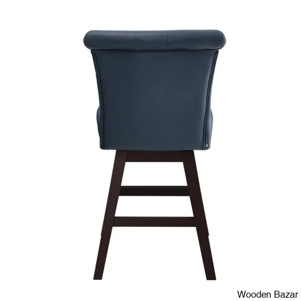 Aquetzallia Swivel Upholstered 25.8’’ Counter And Bar Stool With Solid Wood Frame