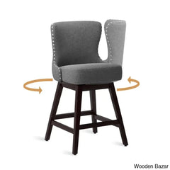 Arabelex Swivel 26’’ Counter Stool (Set Of 2) - Wooden Bazar