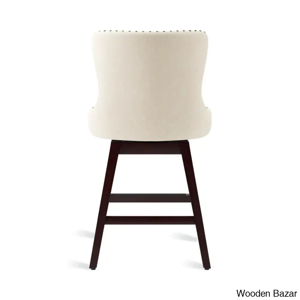 Arabelex Swivel 26’’ Counter Stool (Set Of 2) - Wooden Bazar