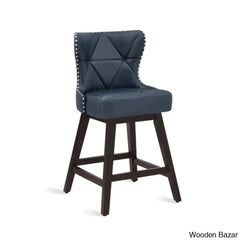 Arabelez Swivel Upholstered 26’’ Counter Stool With Solid Wood Frame (Set Of 4)