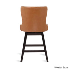 Arabelez Swivel Upholstered 26’’ Counter Stool With Solid Wood Frame (Set Of 4)