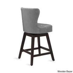 Arabelez Swivel Upholstered 26’’ Counter Stool With Solid Wood Frame (Set Of 4)