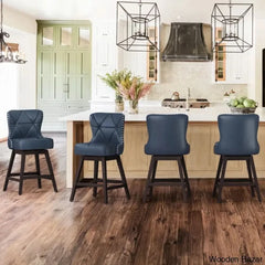 Arabelez Swivel Upholstered 26’’ Counter Stool With Solid Wood Frame (Set Of 4)