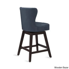 Arabelez Swivel Upholstered 26’’ Counter Stool With Solid Wood Frame (Set Of 4)