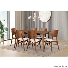 Araminta Stylish Wooden 6 Seater Teak Wood Dining Set