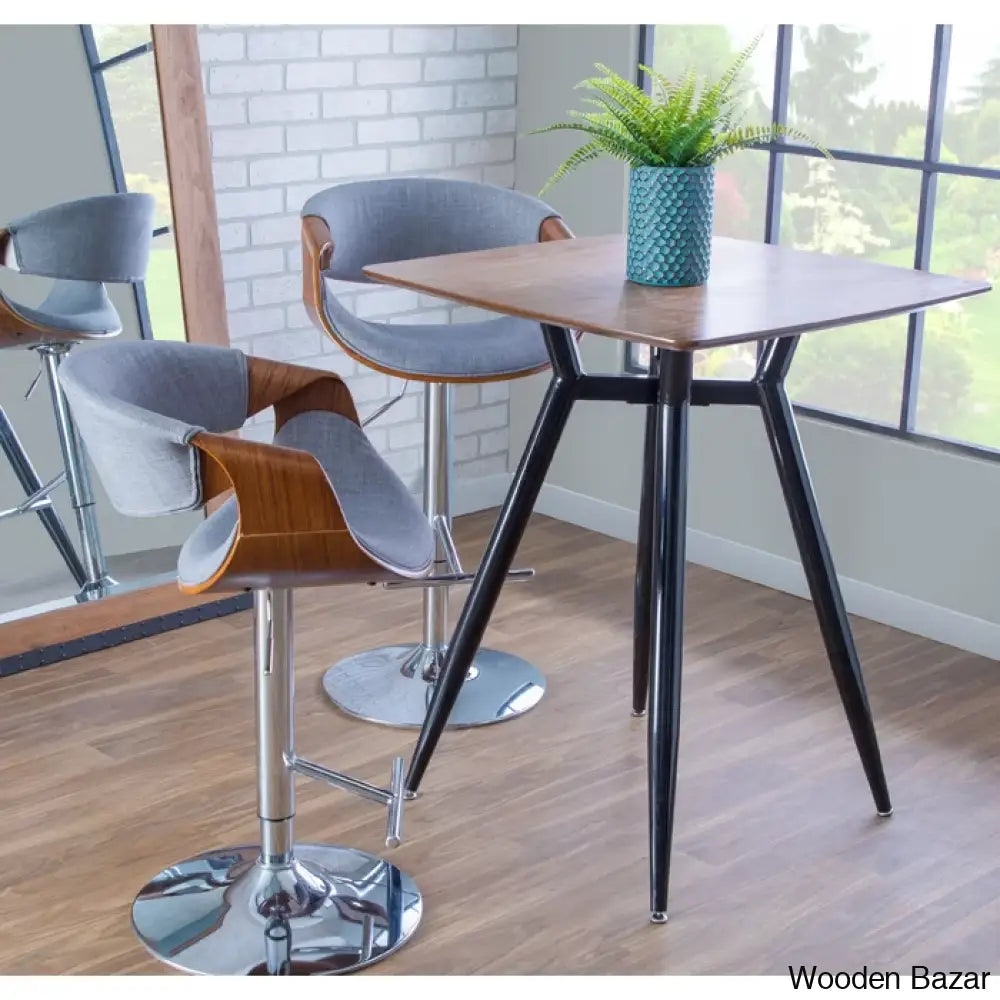 Archaimbaudo Swivel Adjustable Height Counter And Bar Stool (Set Of 2)