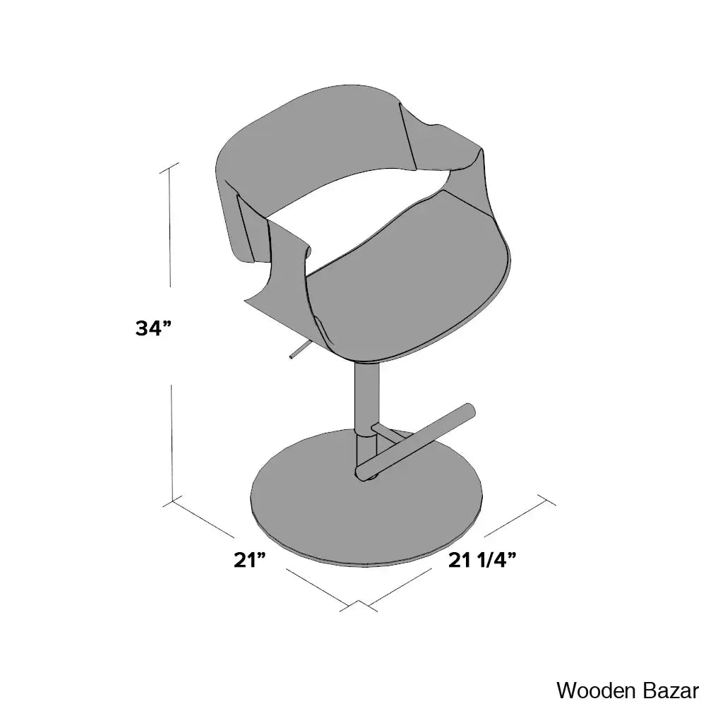 Archaimbaudo Swivel Adjustable Height Counter And Bar Stool (Set Of 2)