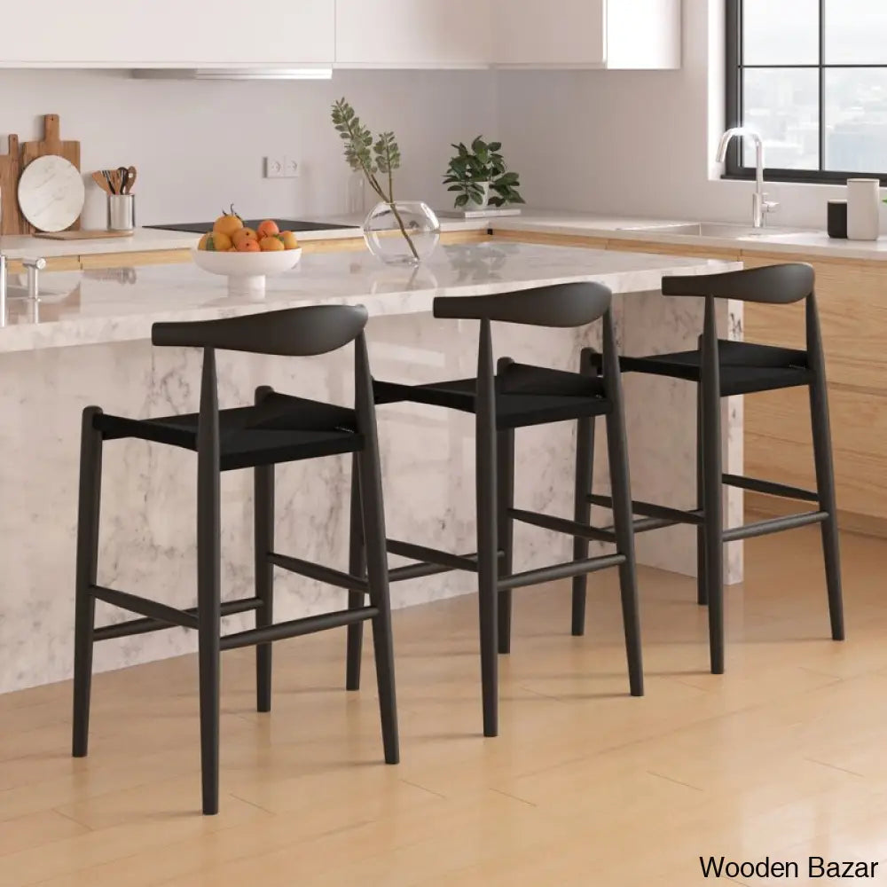 Ardeo Solid Wood Bar & Counter Stool And Bar Stool