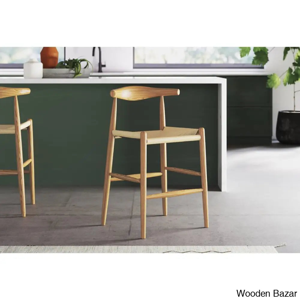 Ardeo Solid Wood Bar & Counter Stool And Bar Stool