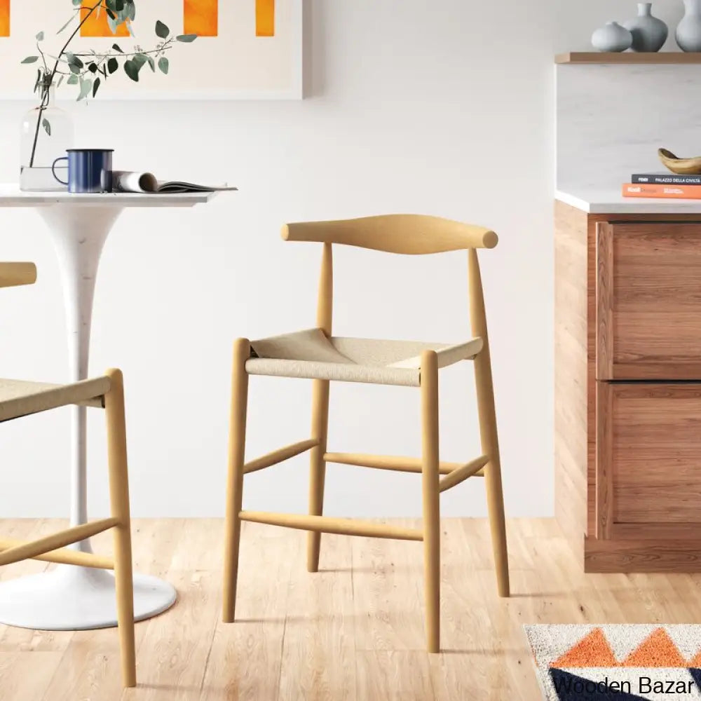 Ardeo Solid Wood Bar & Counter Stool And Bar Stool