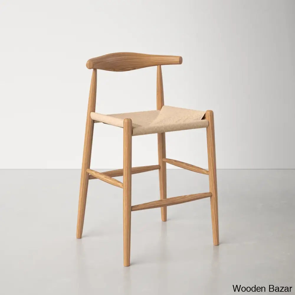 Ardoz Swivel Solid Wood Bar & Counter Stool