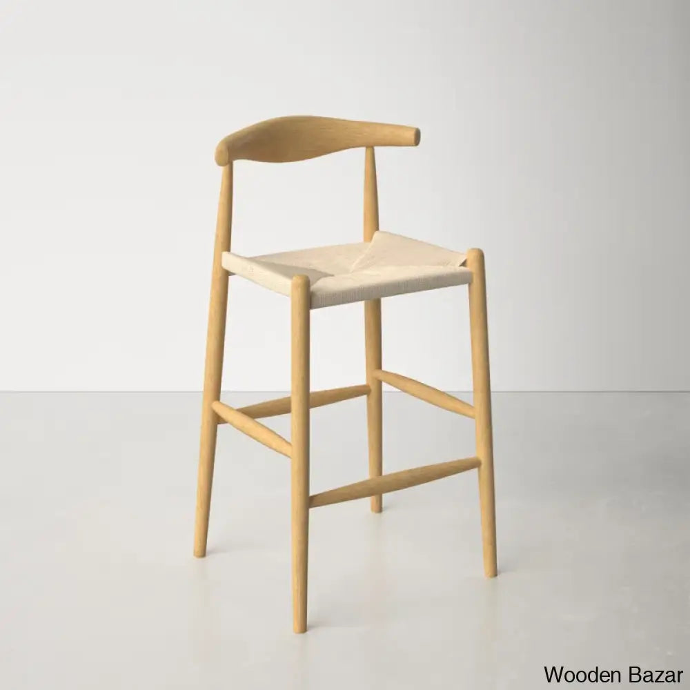 Ardoz Swivel Solid Wood Bar & Counter Stool