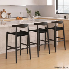 Ardoz Swivel Solid Wood Bar & Counter Stool