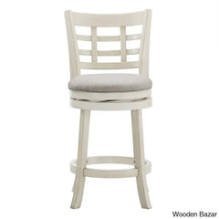 Arias Swivel Upholstered Counter And Bar Stool With Solid Wood Frame