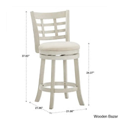 Arias Swivel Upholstered Counter And Bar Stool With Solid Wood Frame