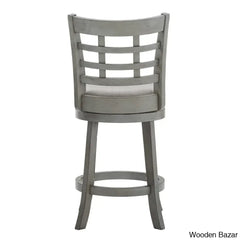 Arias Swivel Upholstered Counter And Bar Stool With Solid Wood Frame