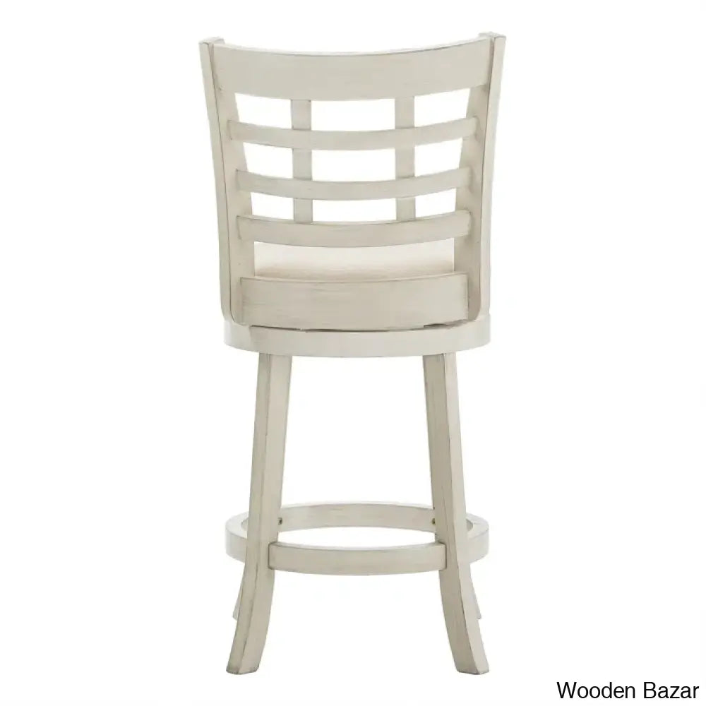 Arias Swivel Upholstered Counter And Bar Stool With Solid Wood Frame