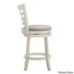 Arias Swivel Upholstered Counter And Bar Stool With Solid Wood Frame