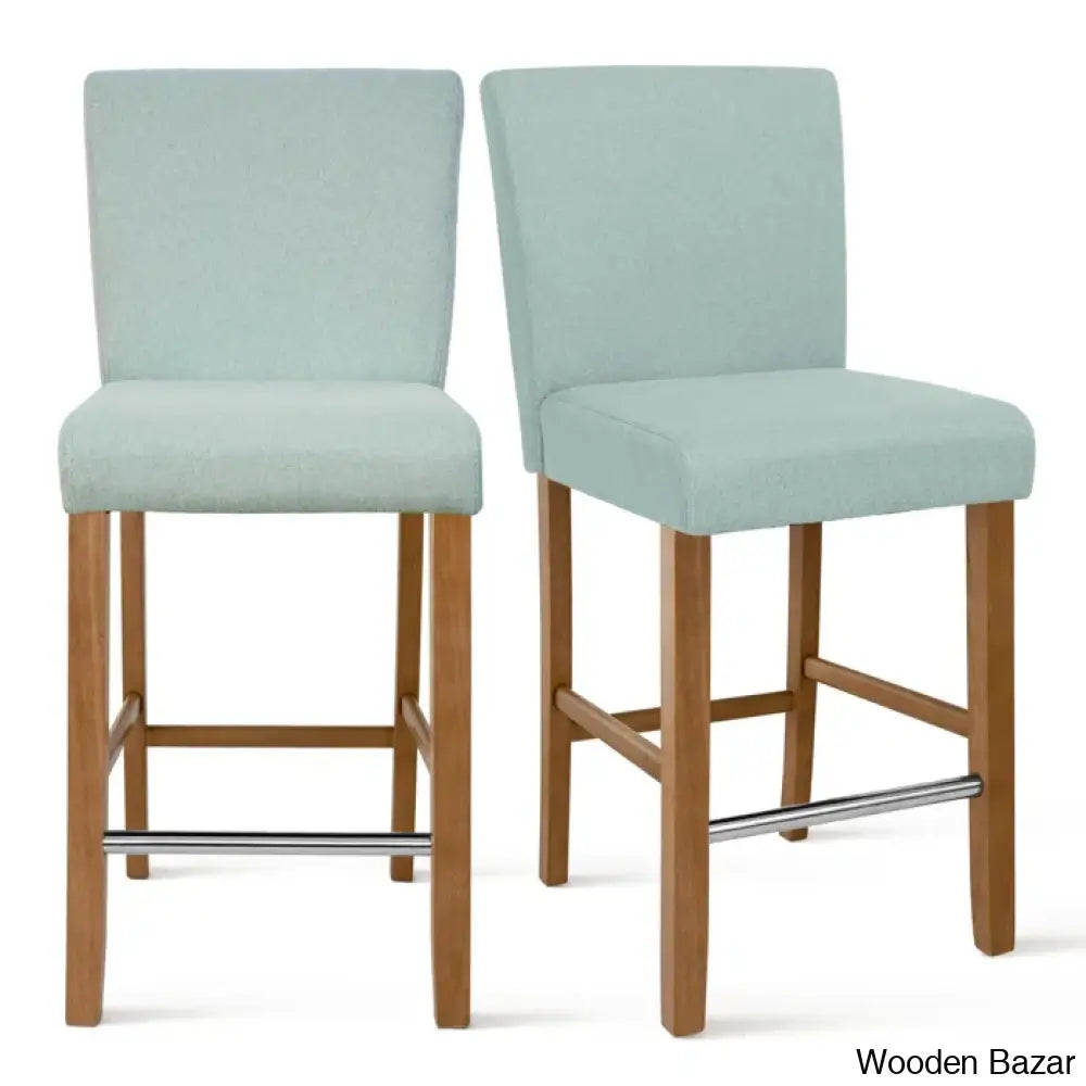 Arkansaso Swivel Upholstered 26’’ Counter And Bar Stool With Solid Wood Frame (Set Of 2)