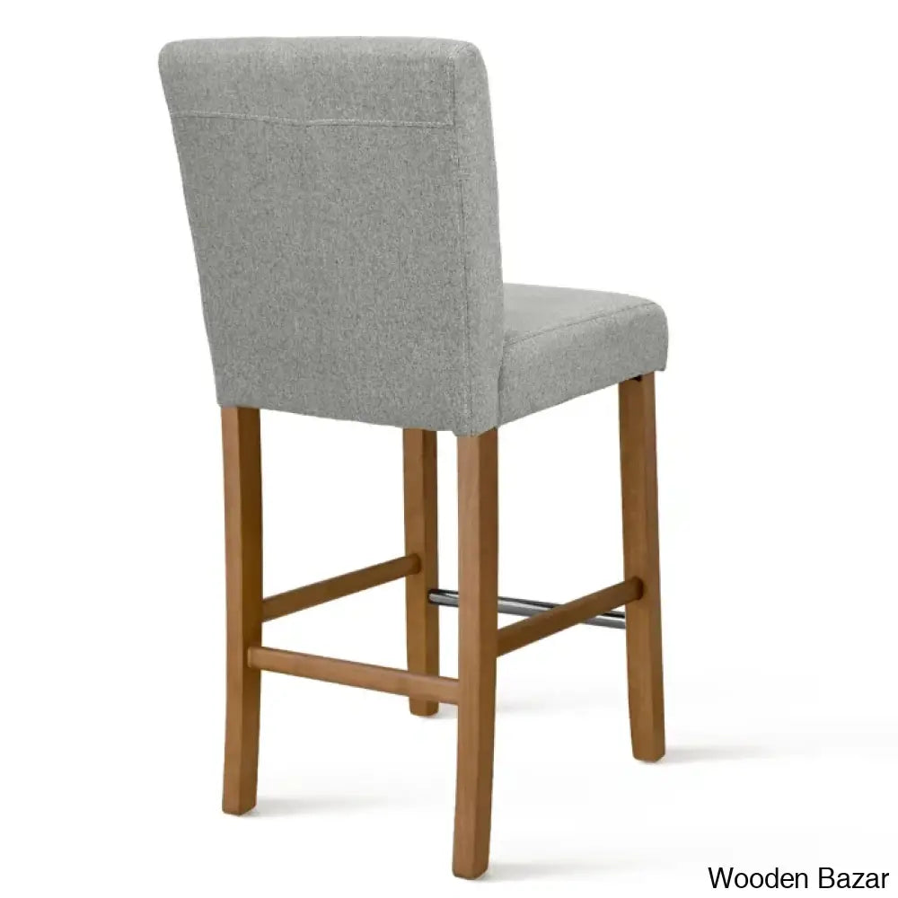 Arkansaso Swivel Upholstered 26’’ Counter And Bar Stool With Solid Wood Frame (Set Of 2)